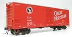 Ho Gn 40' Boxcar W/ Late Idne: Great Northern - Vermilion: Single. Fixed Price $41.99.
