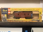 VINTAGE-1956 Revell Ho Scale Wooden Caboose Santa Fe Atsf #4064 With Brakeman. Fixed Price $15.00.