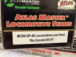 Aj- Ho Atlas Master 9184 Rio Grande Emd GP40 Diesel Locomoitve #3141 Dcc/dc. Fixed Price $119.99.