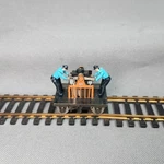 Vintage Bachmann #46-1202 Ho Scale Gandy Dancer Railroad Car With Men- Tested. Fixed Price $44.00.