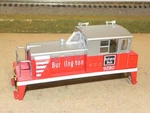Bachmann Ho Parts Custom Burlington Mdt Locomotive Switcher Shell #9280. Fixed Price $9.90.