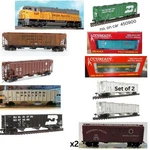 Scale Heavy Freight Running Unit Proto 2000 SD60 With Hoppers & Boxcars. Fixed Price $375.00.