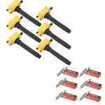 Yellow UF648 Ignition Coil + Spark Plugs For Chrysler Dodge Jeep Ram 3.2/3.6L V6. Fixed Price $203.44.