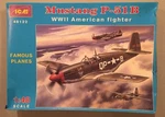 1:48 Mustang P-51B Wwii American Fighter Plastic Model Kit #48122. Fixed Price $35.00.