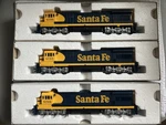 Atlas U36C, Santa Fe, New In Boxes, Available Dif Rr#s 8788/8755/8706. Fixed Price $79.00.