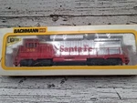 Bachmann Ho Scale Ge U36B Diesel Electric Train Chrome Santa Fe 0633. Fixed Price $22.00.