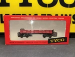 Tyco Central Pacific 1860 Platform Car, Mantua, Og Box, Complete. Fixed Price $14.99.
