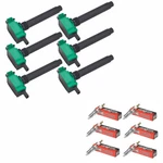 Spark Plugs + Green Ignition Coil For Chrysler Dodge Jeep Ram 3.2/3.6L V6. Fixed Price $203.44.