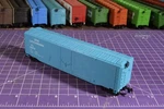 Trkrdy Bachmann 50' Erie Lackawanna 3.3 Oz Box Car, Plastic Couplers Fnd. Fixed Price $7.00.