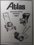Atlas 1991 Walk-behind Rotary Lawn Mower & Tiller Master Parts Manual Catalog. Fixed Price $53.54.