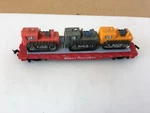 Custom Great Northern Flat Car W/3 Caterpillars Ho Scale Trains. Fixed Price $6.60.