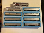 Proto 1000 Ho Erie Built Locomotive At&sf Ihc Heavy Weight Passenger Cars. Fixed Price $210.00.