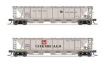 Broadway Limited 7265 N Scale Fmc Chemicals H32 Covered Hopper (2). Fixed Price $44.69.