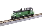 Kato Gauge NW2 Dcc/zimo Sound Burlington Northern #534 Pn 1764377S. Fixed Price $329.99.