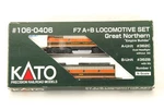 Kato N-scale #106-0406 F7 A+b Locomotive Set Great Northern #362C #362B. Fixed Price $249.99.