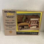Bachmann Ho Scale Jack Variety And Ice Cream Parlor Building Kit, #35102. Fixed Price $24.99.