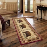 Conrad Home Cabin Life 2' X 3' Lodge Area Rug, Red Southwest/bear CBL30072-3. Fixed Price $37.99.