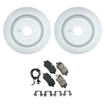 Hella Rear Rotors Akebono Euro Ceramic Disc Brake Pads Kit For Defender 110 90. Fixed Price $300.95.