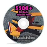 5,500 Rc Model Airplane Plans, Gliders, Electric, Scale, Templates Dvd. Fixed Price $11.98.