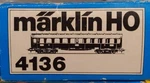 Marklin 4136 Ho German Federal Railroad (db) 3RD Class AB4 Bay Car #17944. Fixed Price $25.49.