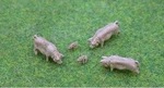 Pack Of Five Pigs - P&d Marsh PDZ49 Oo/ho Animals Figures. Fixed Price $18.25.
