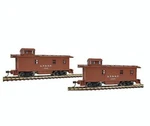 Ho Walthers 932-27581 Gold Line 1300 Series Wood Caboose 2-PACK Santa Fe Atsf. Fixed Price $109.99.