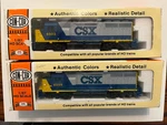 New, Ho (qty. 2) Con-cor Csx GP-38'S. Road No. 6503 & 6556. W/parts Bags/instruc. Fixed Price $120.00.