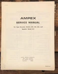Ampex Model 850 860 865 815 Recorder / Reproducer Service Manual *original*. Fixed Price $24.97.