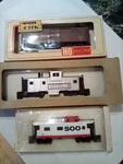 3 Misc Ho Trains: Ahm, Soo Line, Train-miniature. Fixed Price $40.00.