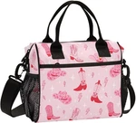 Retro Cowgirl Boots Lunch Bag Reusable Box For Medium, Multicolor. Fixed Price $40.63.